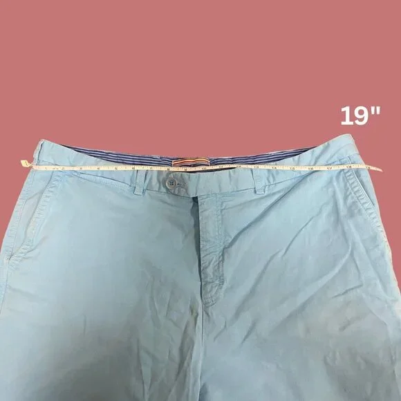 Bugatchi Sky Blue Stretch Cotton Shorts Size 38 - Picture 5 of 8